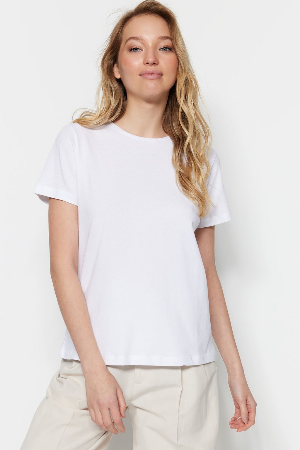 TRENDYOLMILLA Cok Renkli %100 Pamuk Suprem Bisiklet Yaka 2li Paket Orme T-Shirt TWOSS20TS0141 фото 4