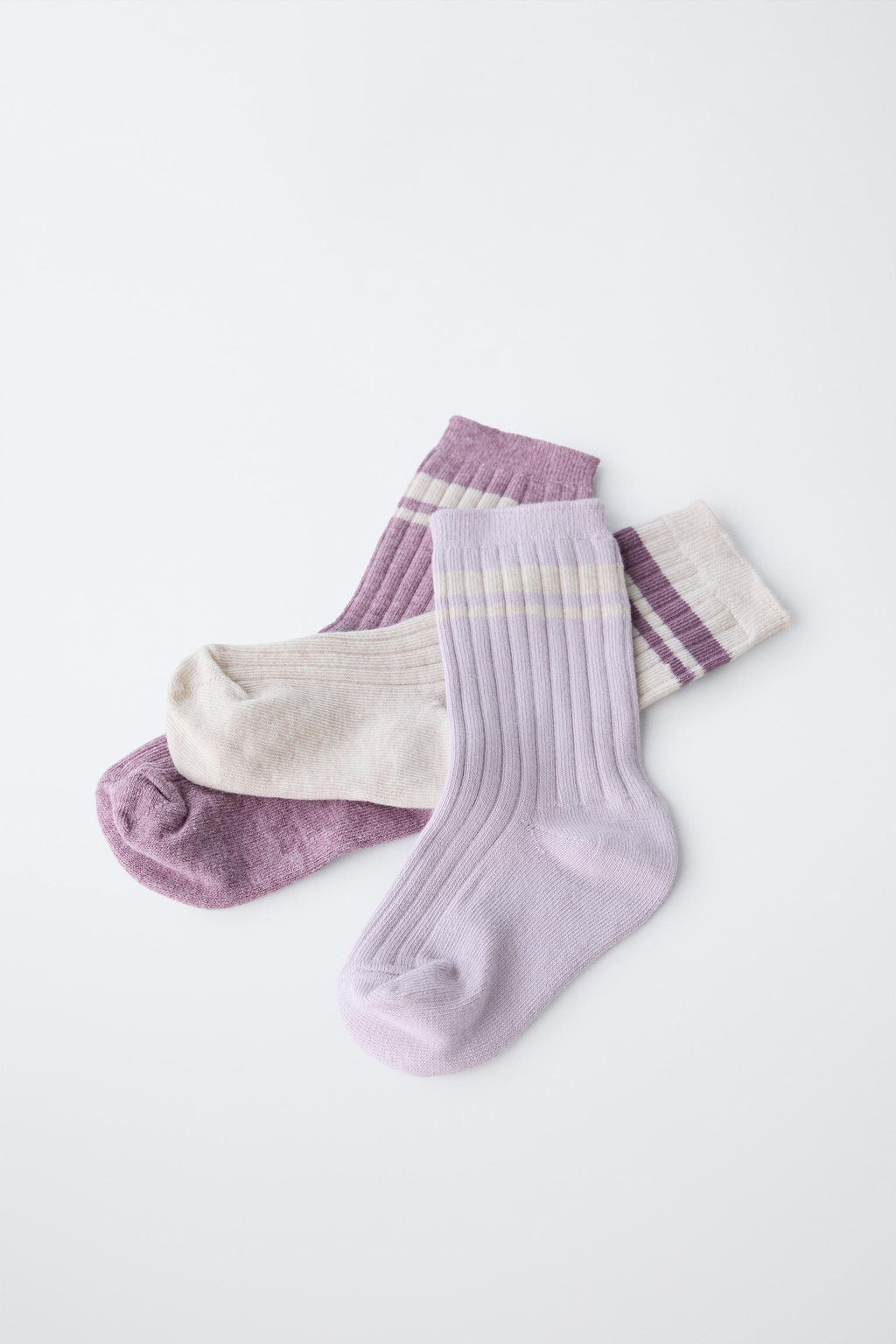 3-PACK OF STRIPED LONG SOCKS - Zara фото 3