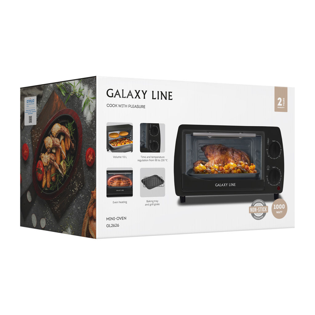 Мини-печь GALAXY LINE GL2626/черный  фото 10