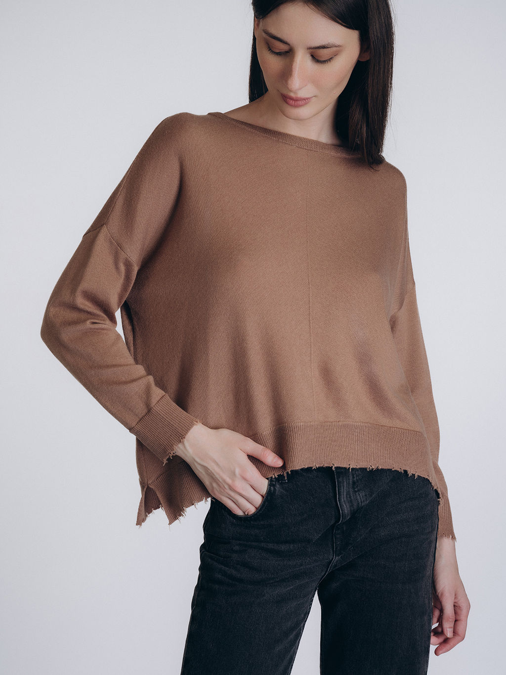 Женская кофта бежевого цвета (арт. 5218TCC) - Indefini фото 2