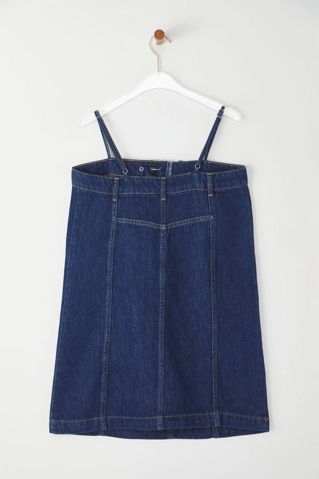 Limited Edition Koyu Mavi Cut-Out Detayl? Metal Tokal? Ince Ask?l? Mini Denim Elbise TWOSS25EL00506 - Trendyolmilla фото 5