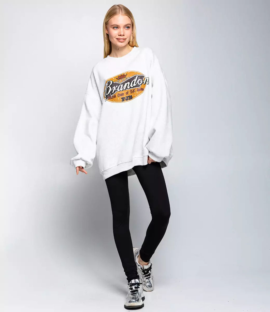 Свитшот #КТ3304, светло-серый меланж - Dommod фото 4