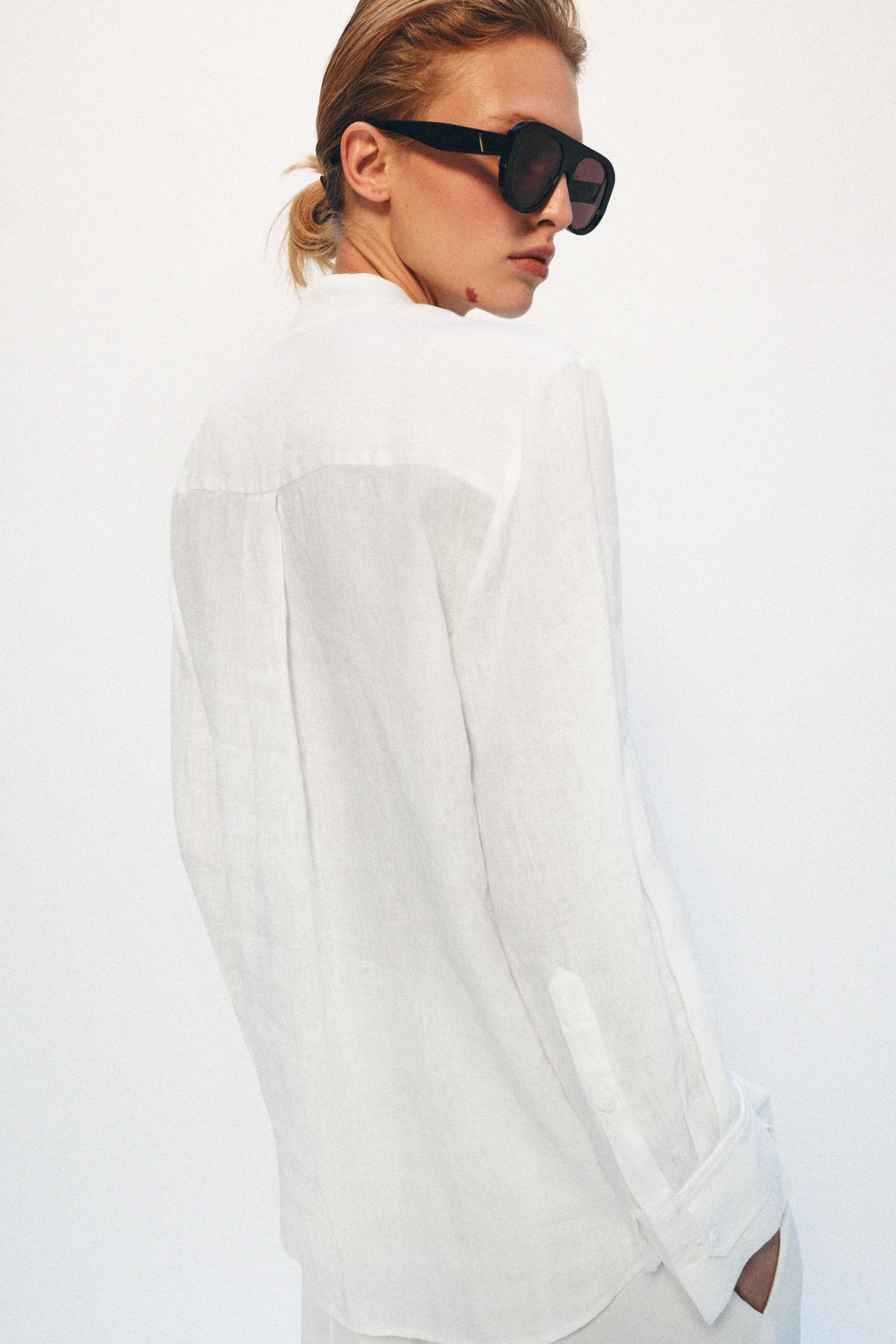 CAMISA ALAMARES LINO 100% ZW COLLECTION / Blanco - Zara фото 3