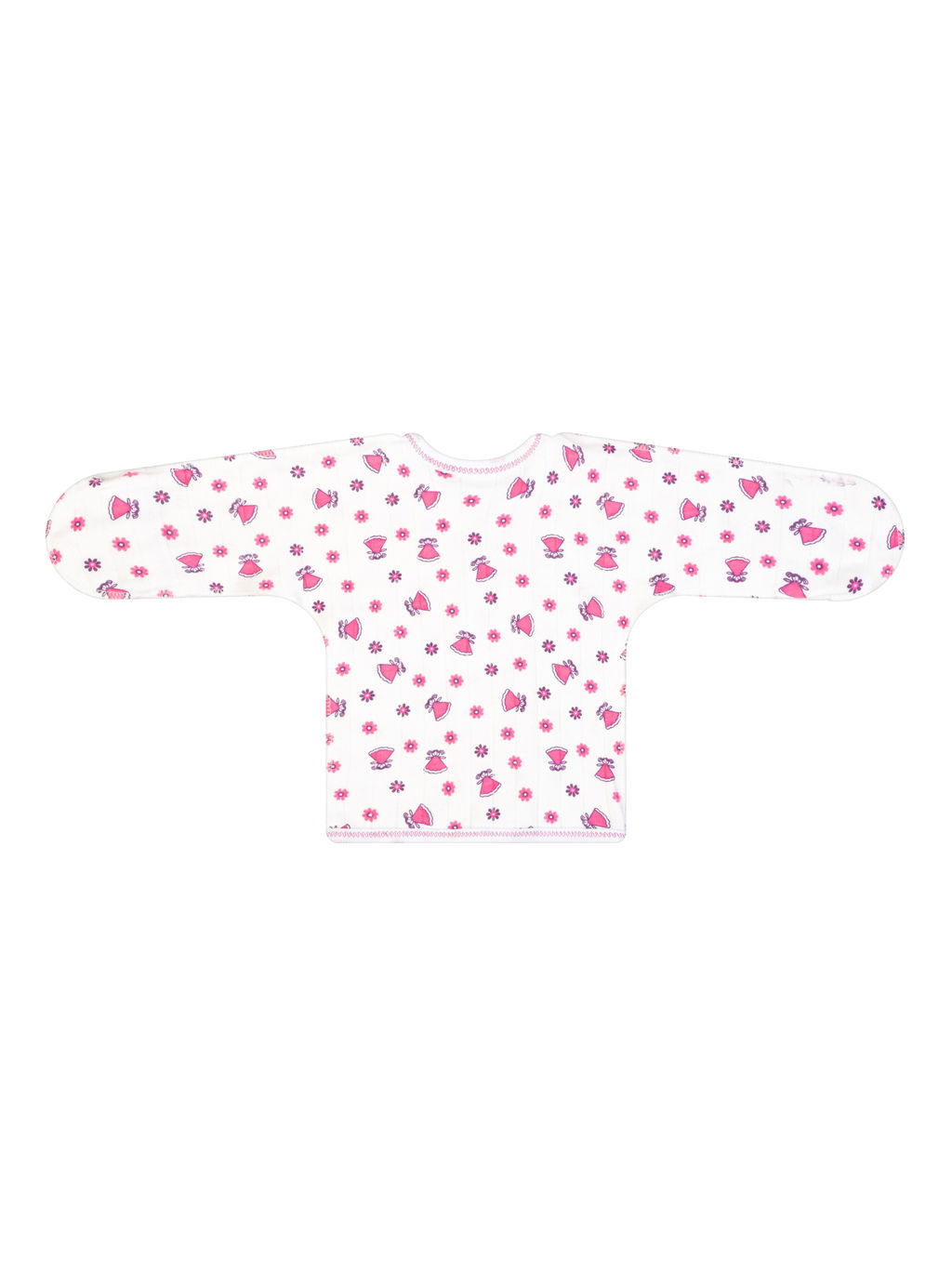 Кофточкараспашонка белая рисунок малиновые куклы