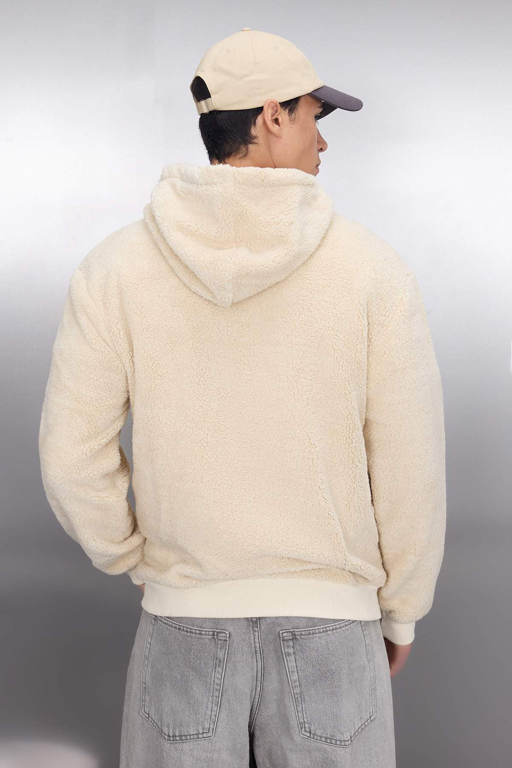 TRENDYOL MAN Bej Regular/Normal Kesim Full Fermuar Cepli Polar Kal?n Sweatshirt-H?rka TMNAW24SW00109 - Trendyolmilla фото 15