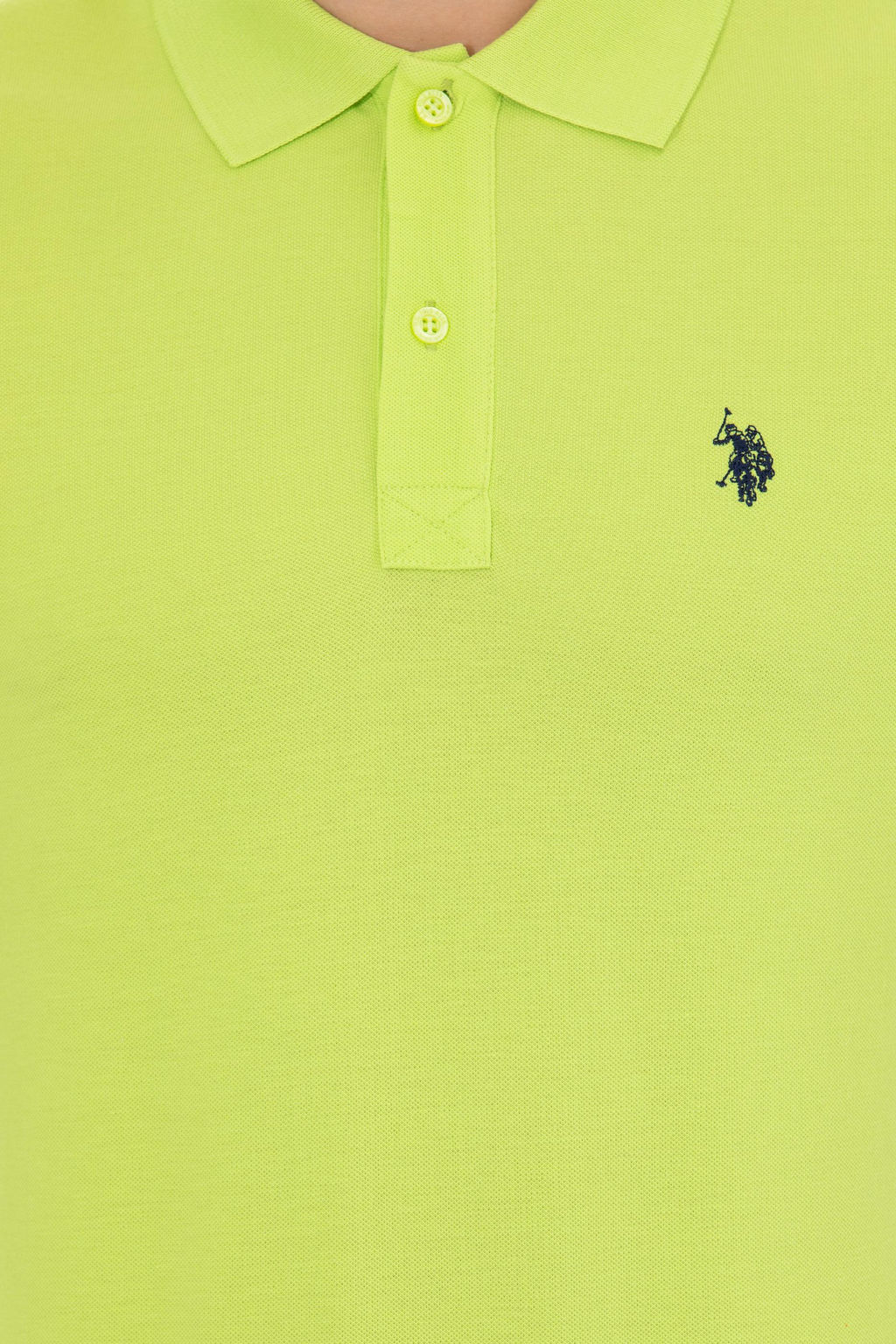 Мужская базовая футболка фисташкового цвета с воротником-поло - U.s. polo assn фото 6