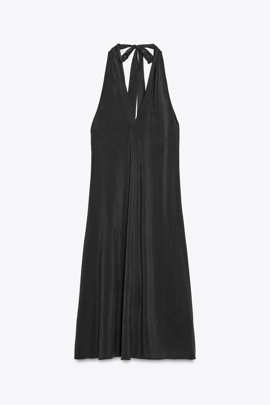 HALTER MIDI DRESS WITH TIE - Zara фото 7