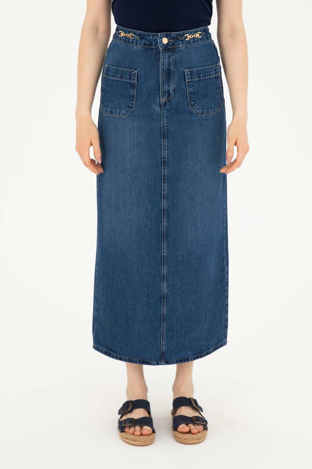 Женская синяя джинсовая юбка Неожиданная скидка в корзине - U.s. polo assn фото 8