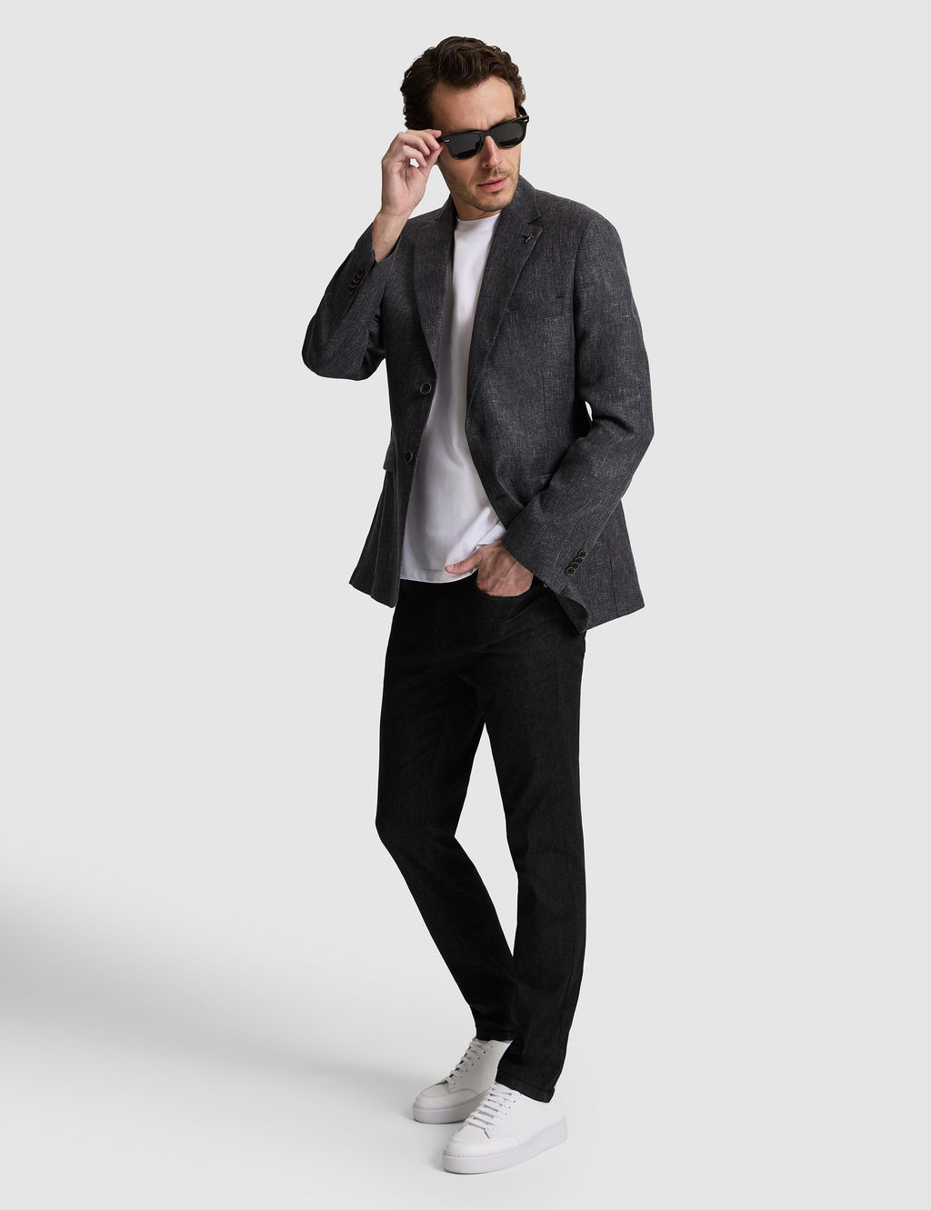 Antrasit Slim Fit Pamuk Kar___ml_ Jean Pantolon