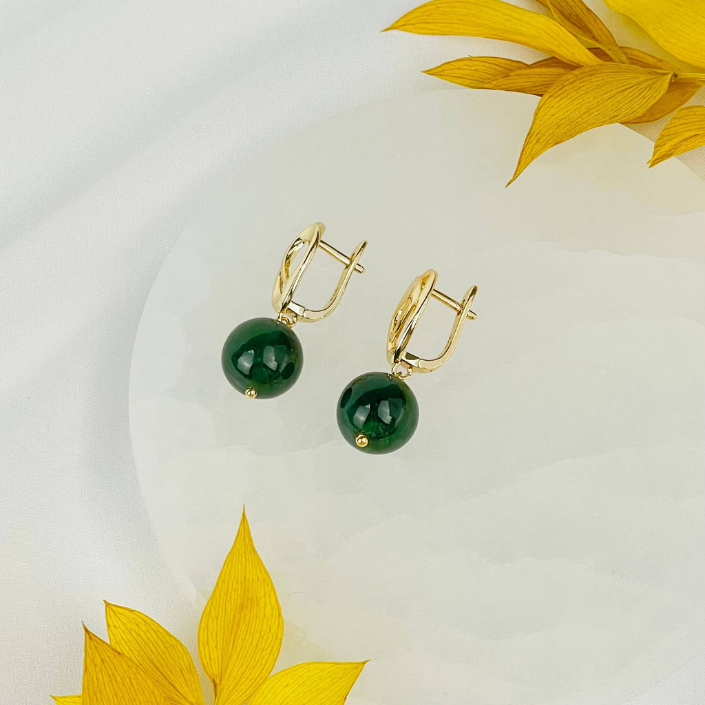 Серьги из Нефрита - Радуга самоцветов фото 2