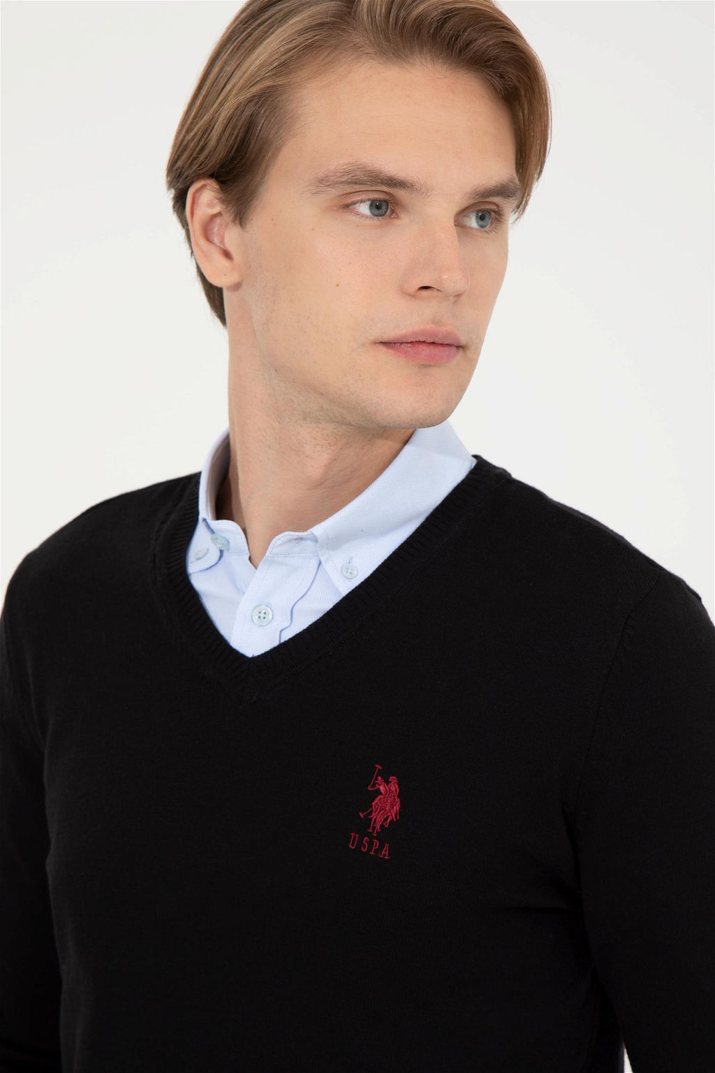 Мужской черный трикотажный свитер Basic - U.s. polo assn фото 10