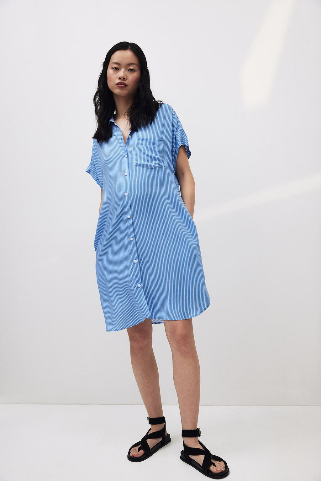 MAMA Vestido camisero con cinturon de anudar - H&m фото 3