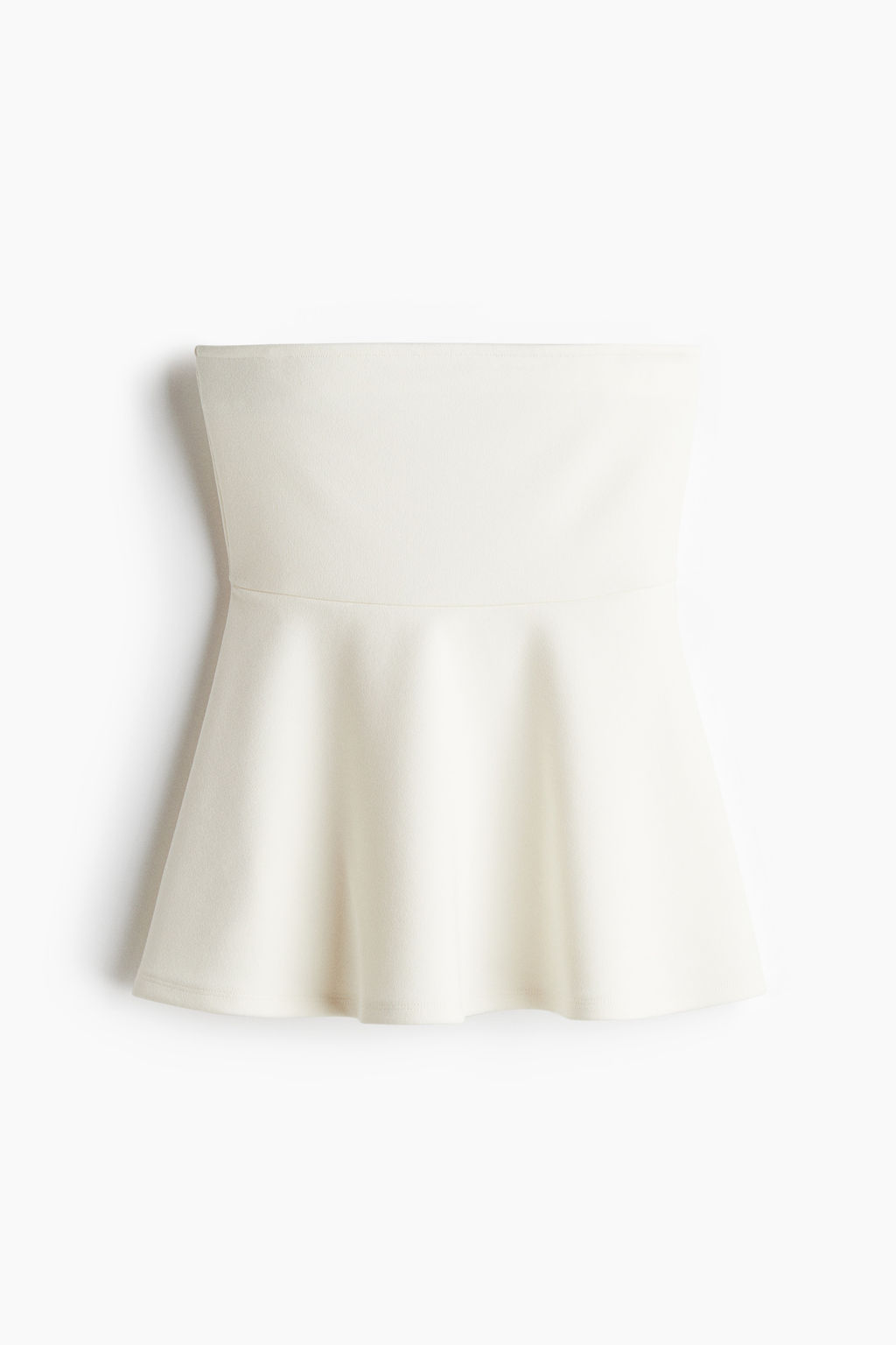 Top de tubo con peplum