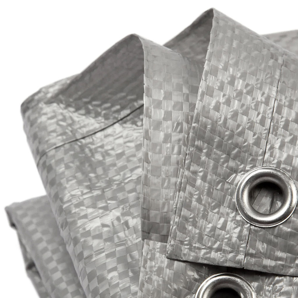 Тент 3х4м из полипропилена 60г/м2, водонепроницаемый, на люверсах, серый (Россия) - Домашняя мода фото 8