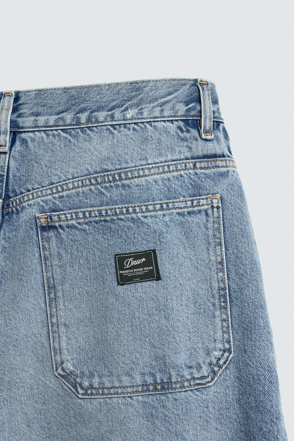 BERMUDA CHINO DENIM RELAXED FIT / Azul - Zara фото 10