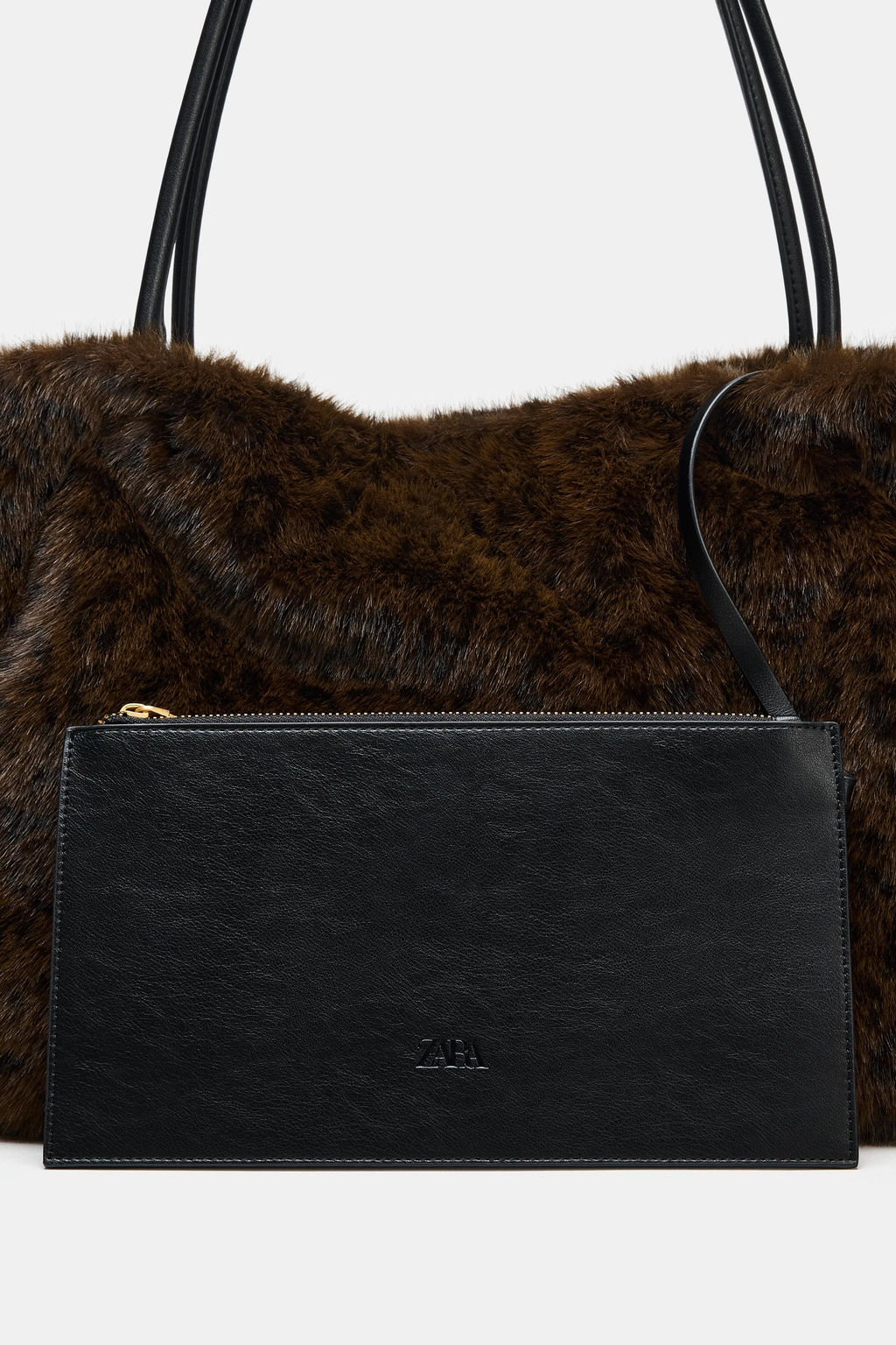FAUX FUR TOTE BAG - Zara фото 5