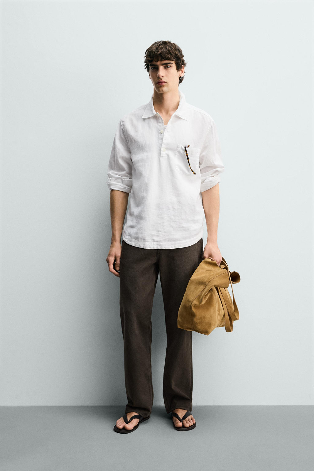 LINEN/COTTON POLO SHIRT