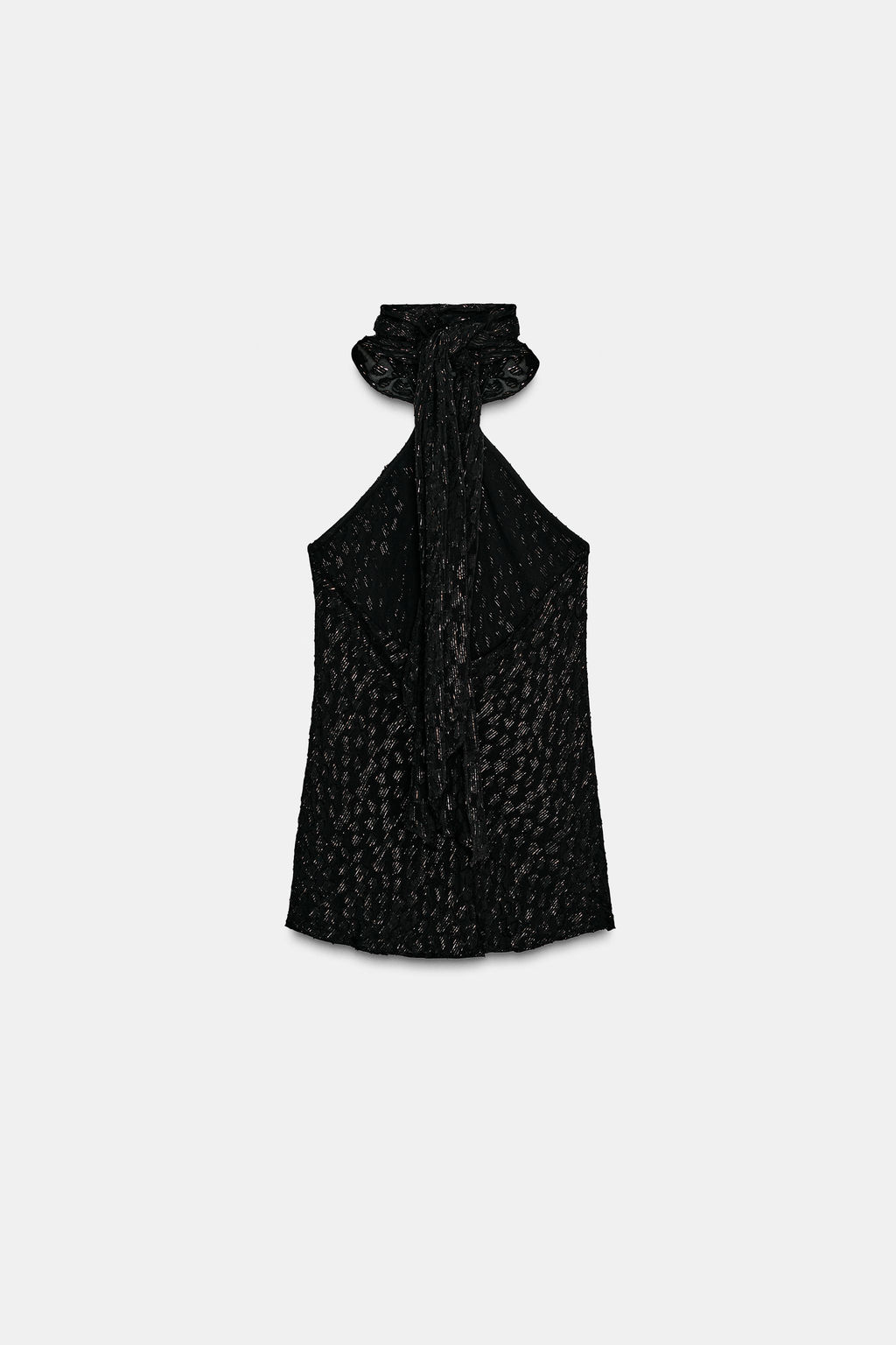 HALTER TOP WITH METALLIC THREAD TRIM - Zara фото 7