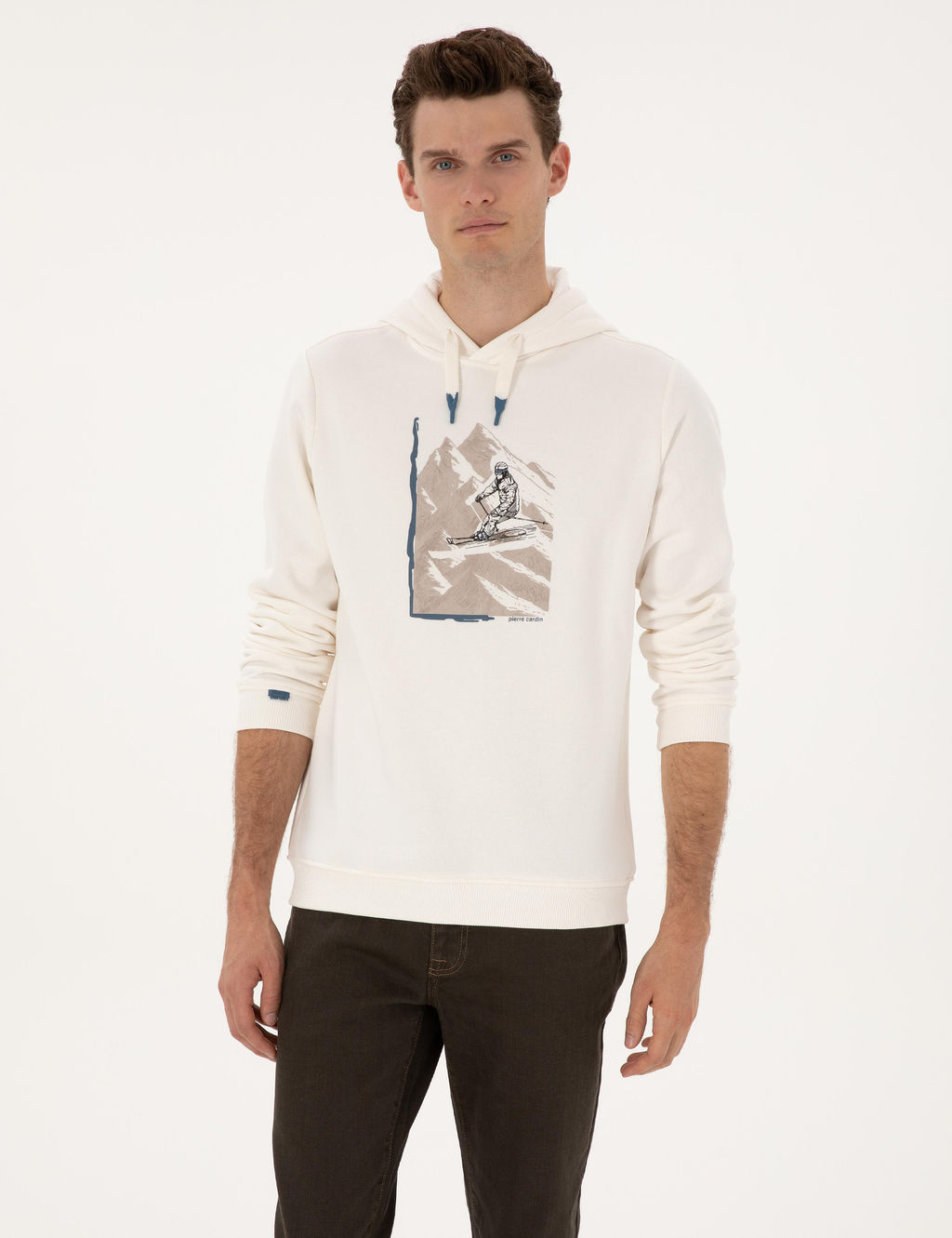 Ekru Regular Fit Sweatshirt - Pierre cardin фото 3