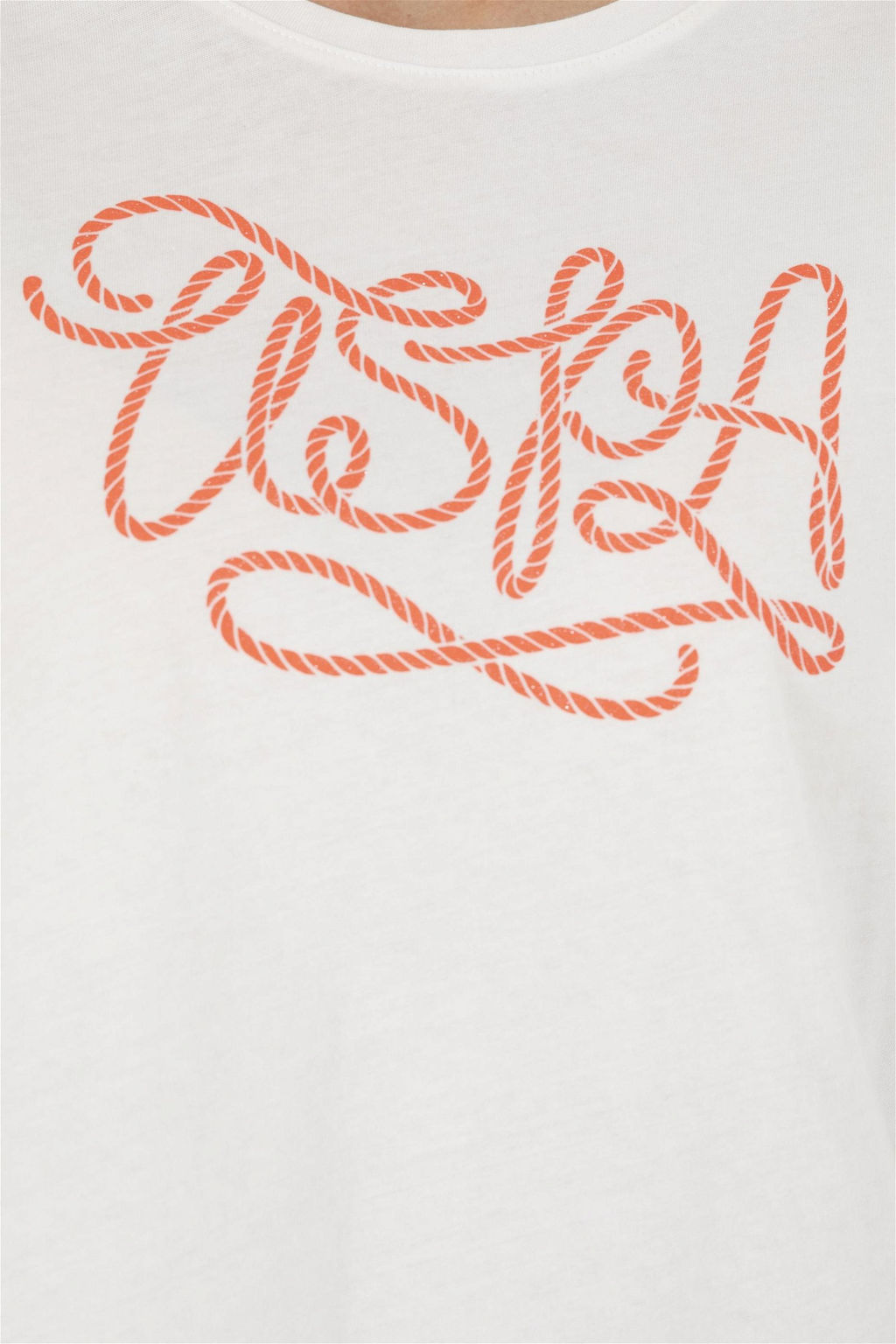 Женская футболка цвета экрю с круглым вырезом - U.s. polo assn фото 7