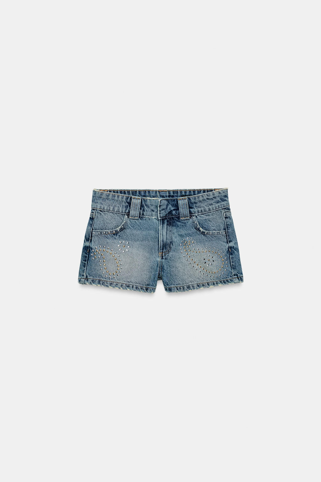 SHORTS Z1975 MINI TACHAS / Azul medio - Zara фото 2
