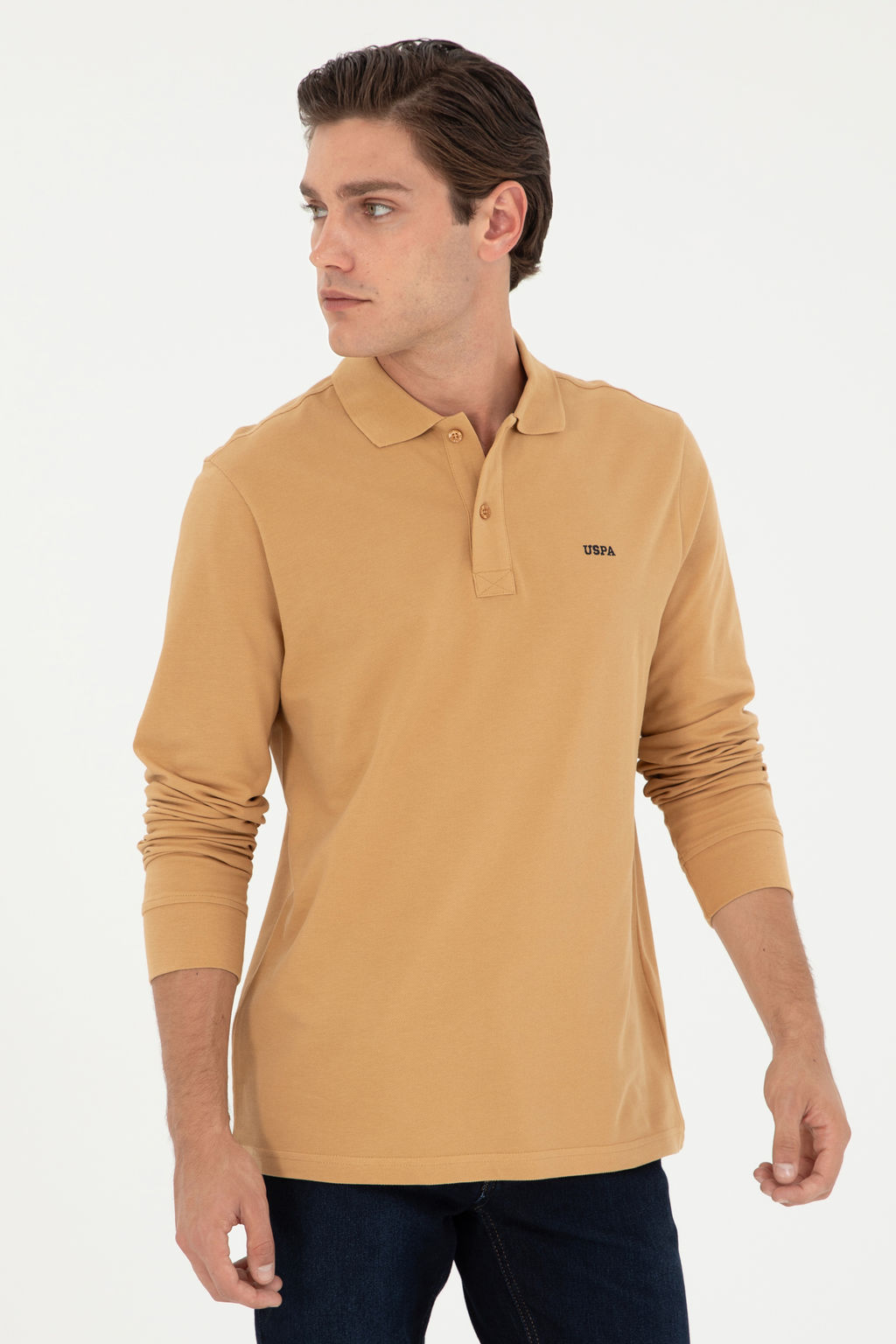 Мужской базовый свитшот светло-коричневого цвета - U.s. polo assn фото 8