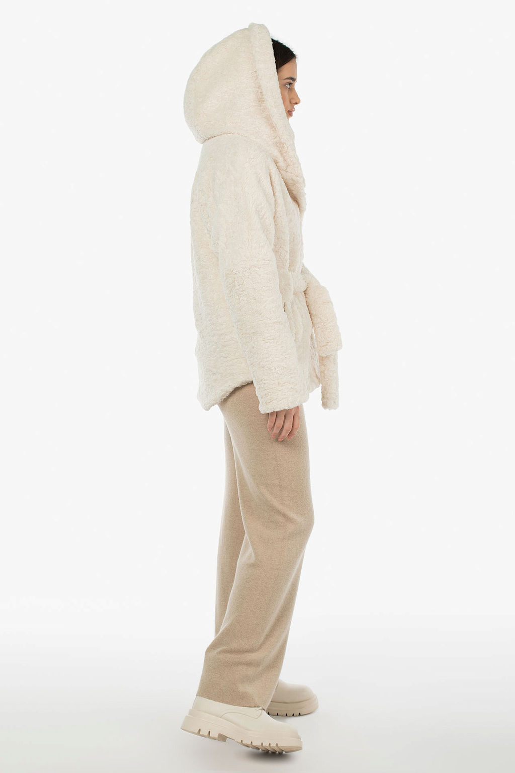 Пальто женское демисезонное (пояс) - El podio фото 5