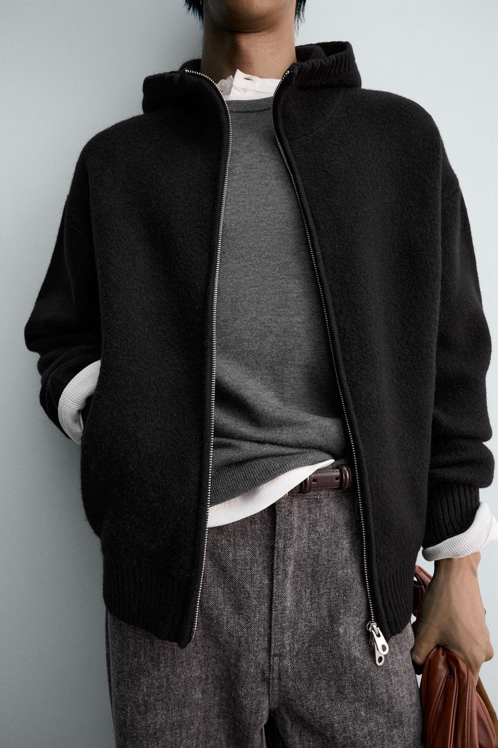 CHAQUETA PUNTO CAPUCHA / Gris - Zara фото 6
