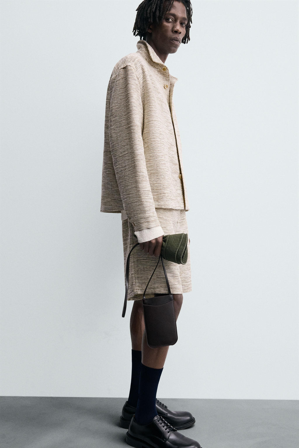 CONTRAST TEXTURED OVERSHIRT - Zara фото 6