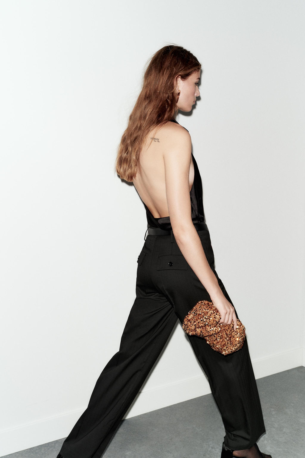 HIGH-WAIST TROUSERS WITH BELT - Zara фото 5