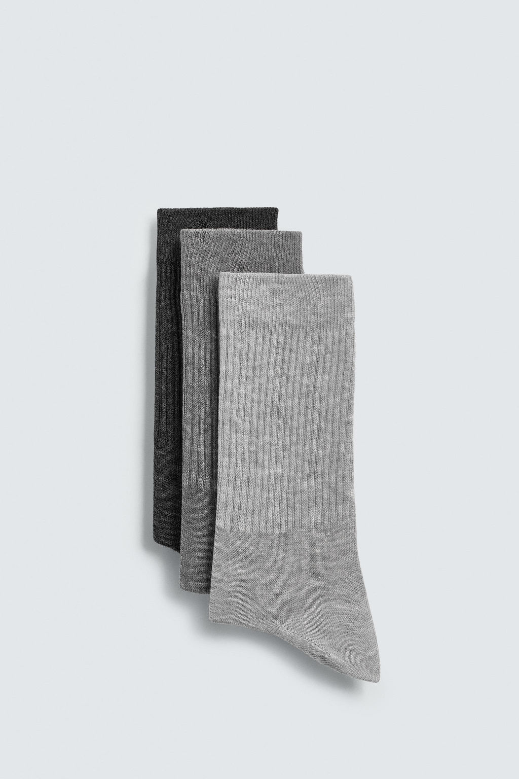 CALCETINES RIB PACK 3 / Gris - Zara фото 2