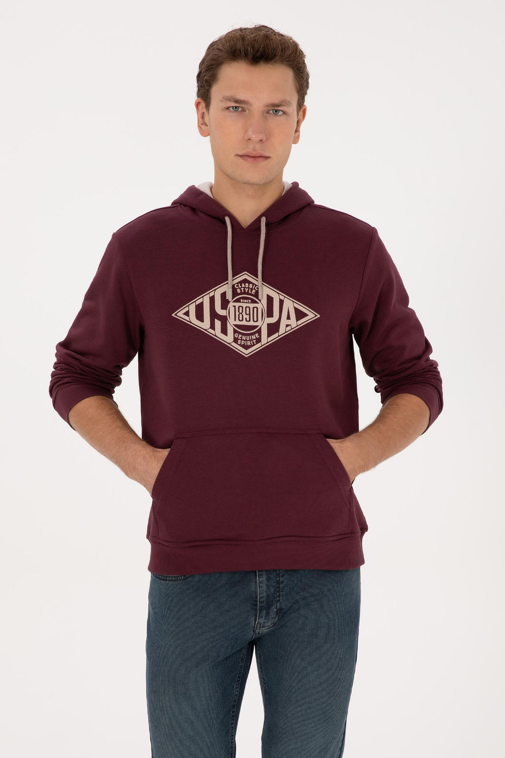 Erkek Bordo Sweatshirt