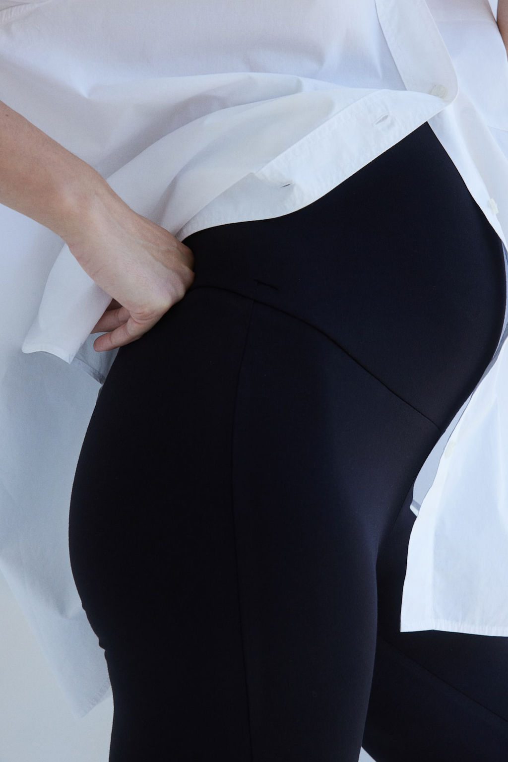 MAMA Pantalon acampanado de punto - H&m фото 5