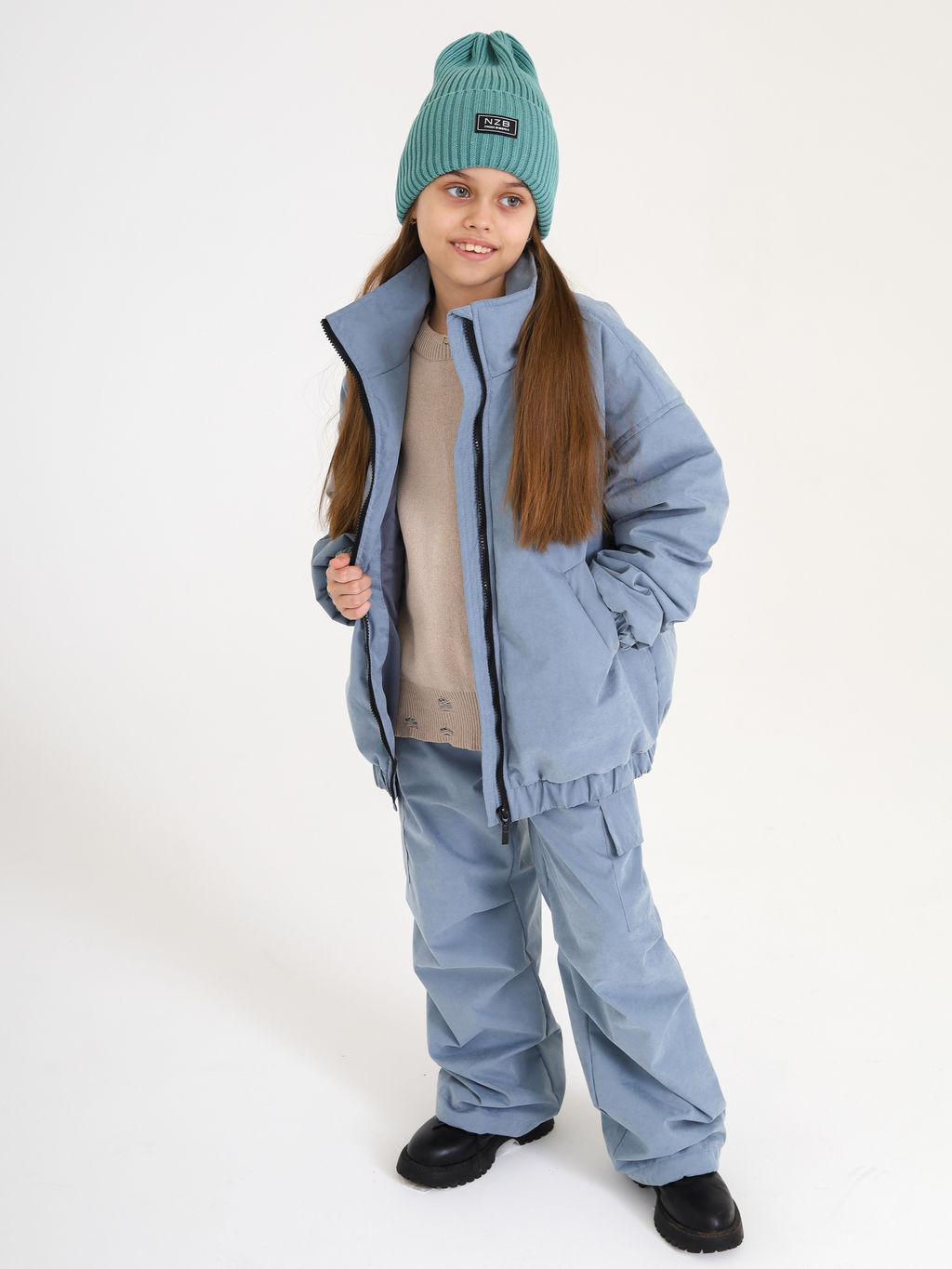 Куртка-бомбер VELUR, деним - Inzibe фото 7