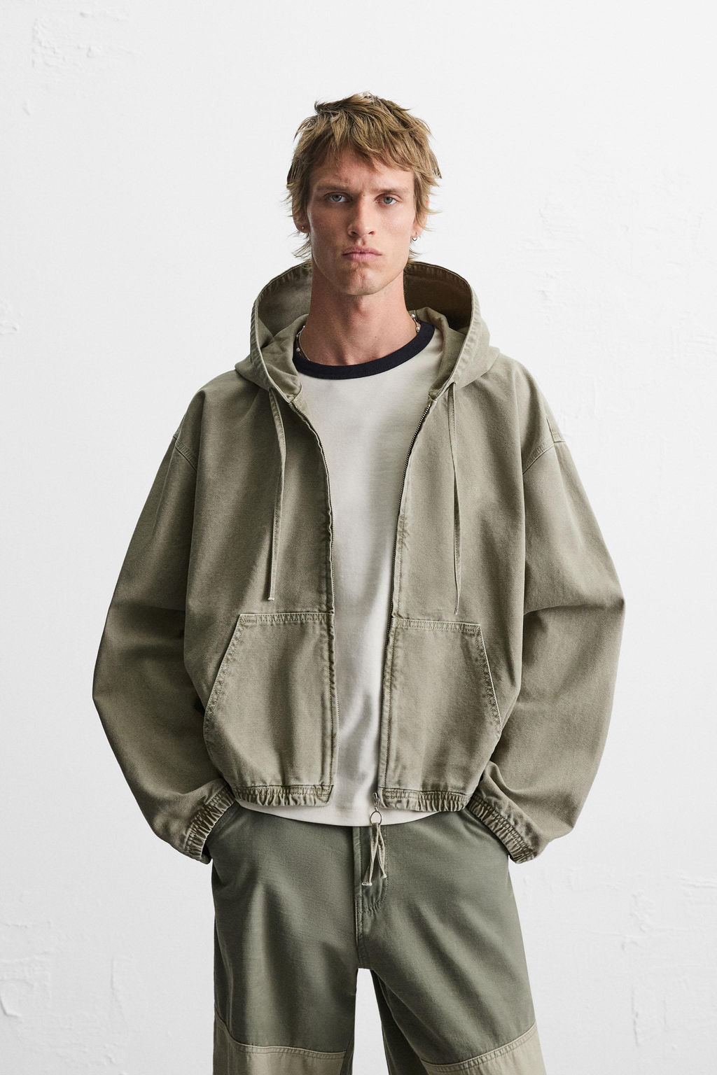 WASHED HOODED JACKET - Zara фото 2