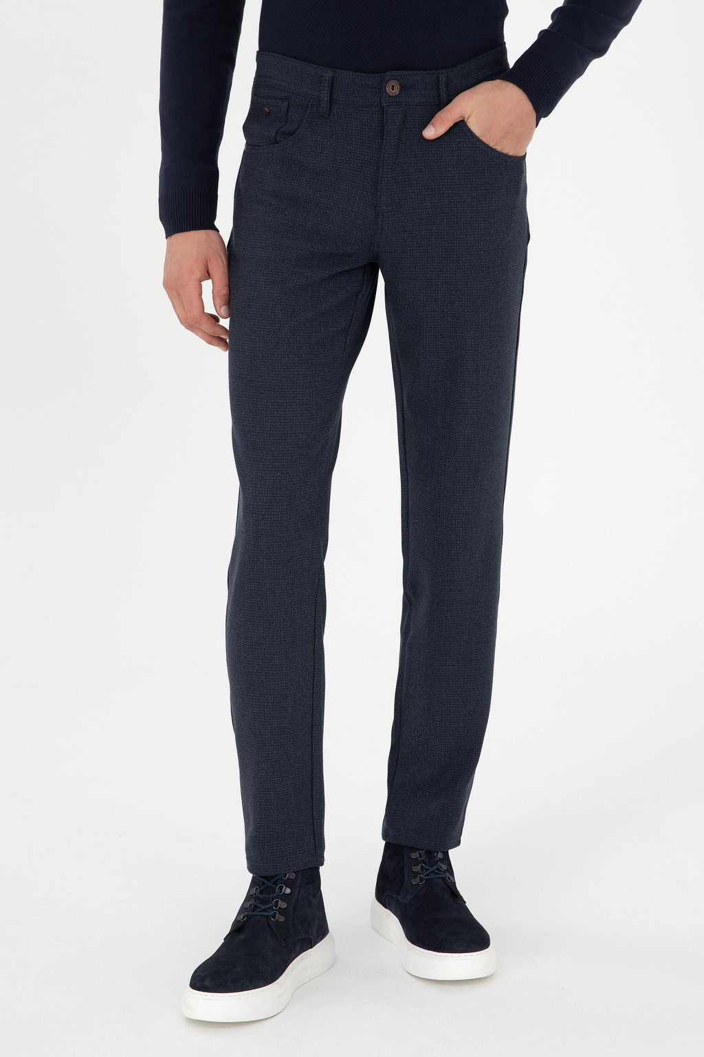 Мужские темно-синие брюки из плотной ткани Неожиданная скидка в корзине - U.s. polo assn фото 2