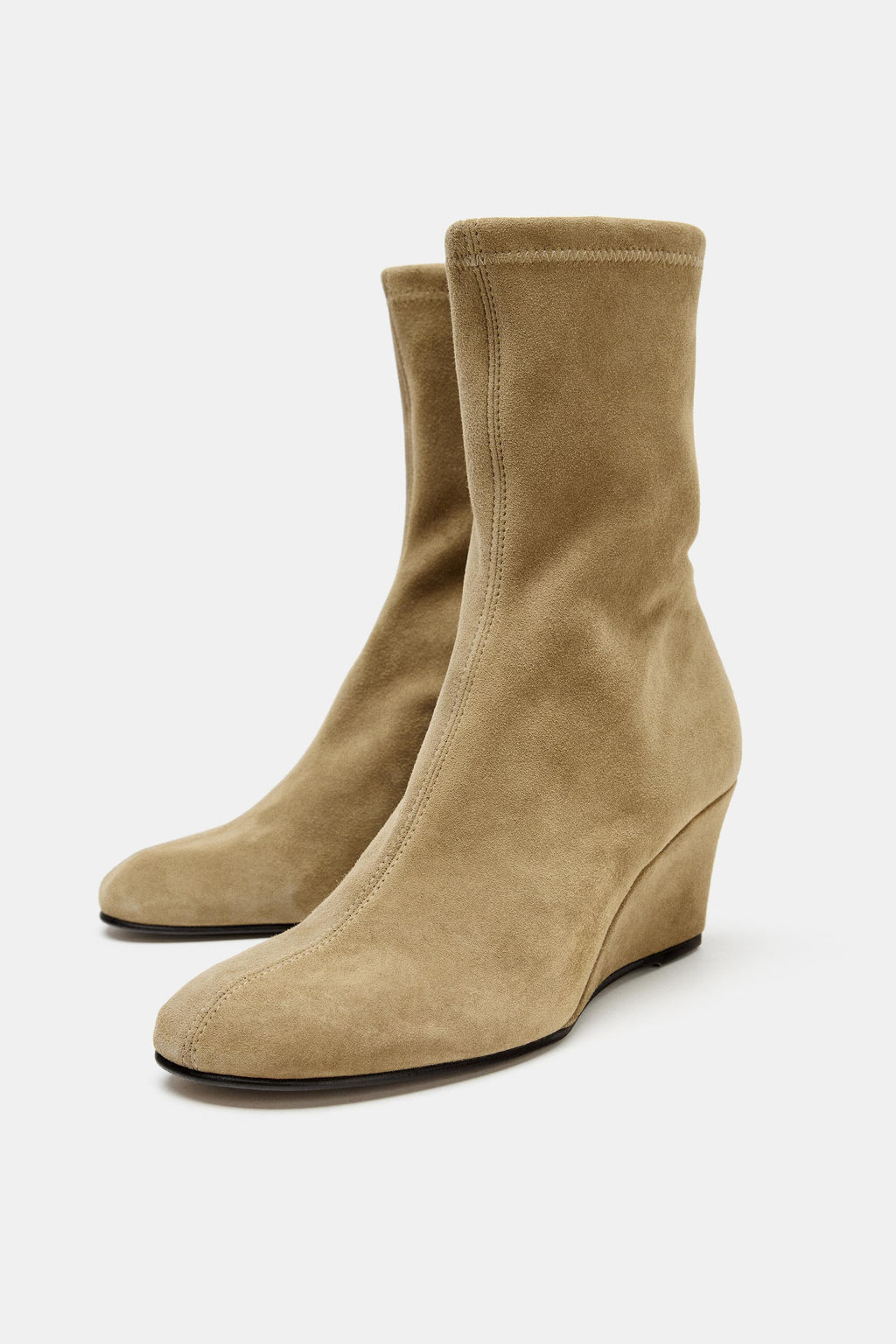 SUEDE WEDGE ANKLE BOOTS - Zara фото 3