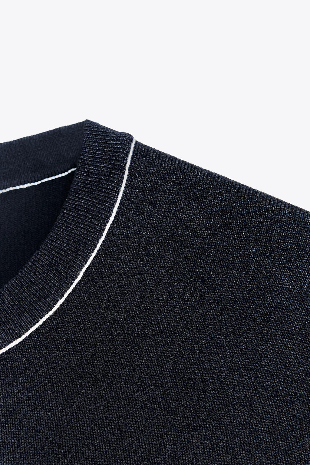 SHORT SLEEVE KNIT TOP WITH PIPING - Zara фото 42