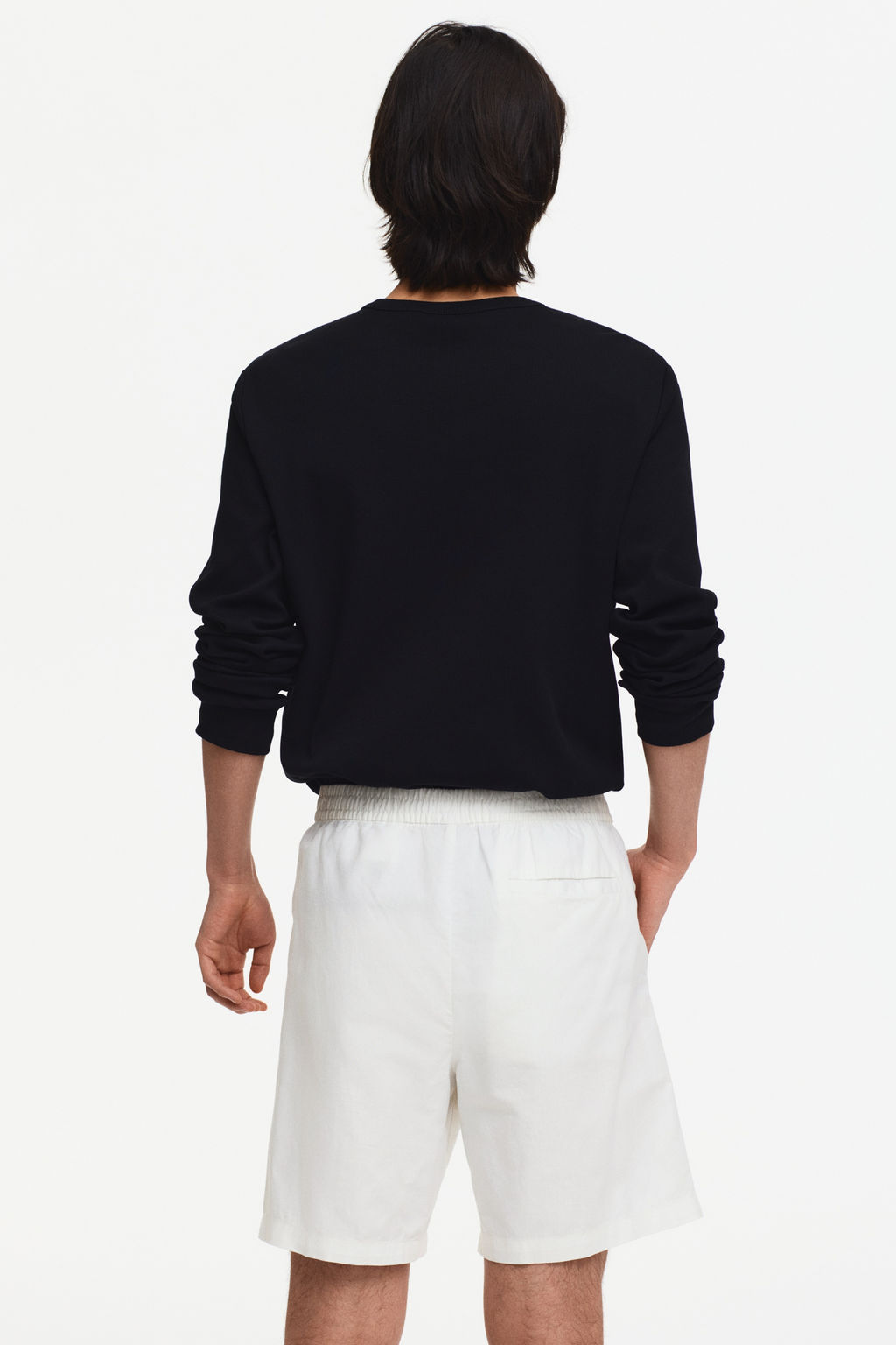 Pantal?n corto en mezcla de lino Regular Fit - H&m фото 8