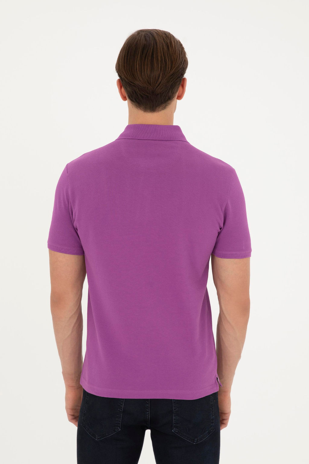 Мужская фиолетовая базовая футболка - U.s. polo assn фото 5