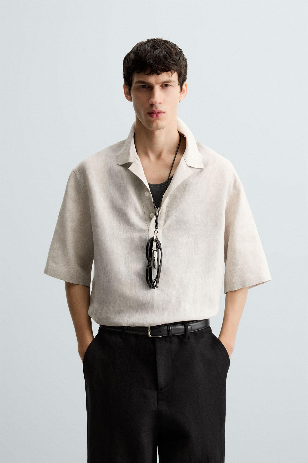 100% LINEN POLO SHIRT - Zara фото 2