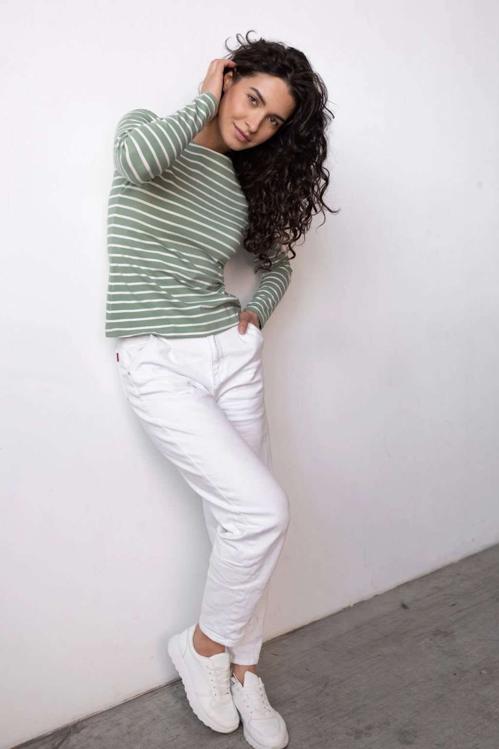 Лонгслив ДЖ 375п-6 Зеленый / экрю - T.C.T фото 10