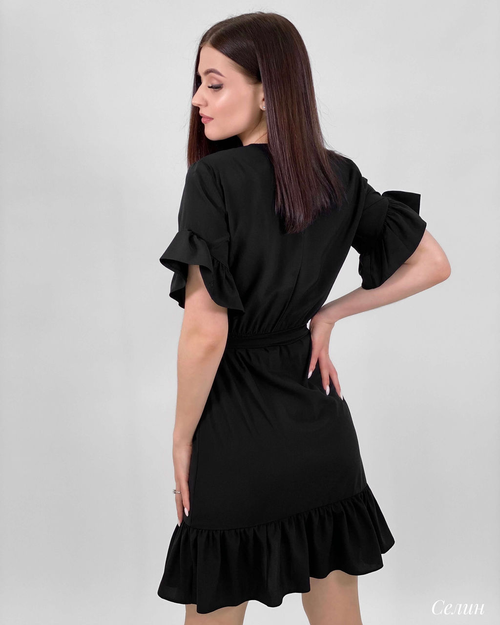 Платье Селин (черный) - Nadi bordo фото 3