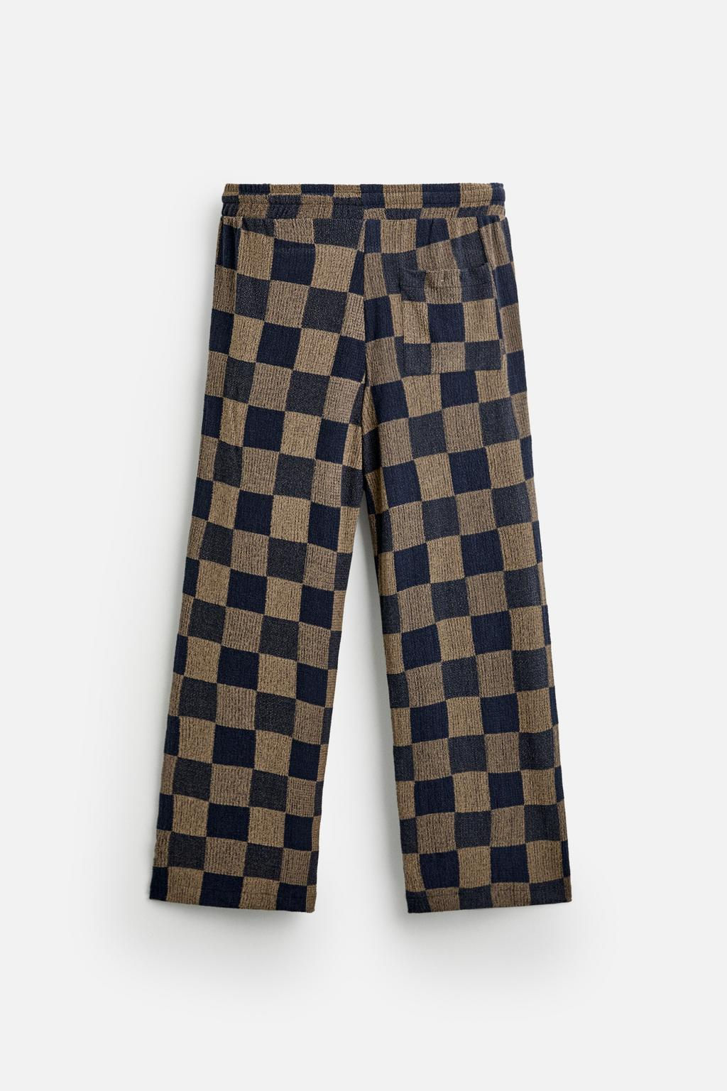 CHECK KNIT TROUSERS - Zara фото 7