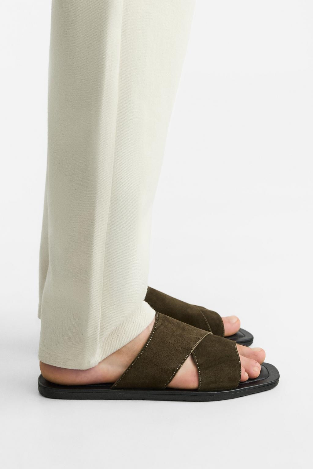 STRAPPY LEATHER SANDALS - Zara фото 2