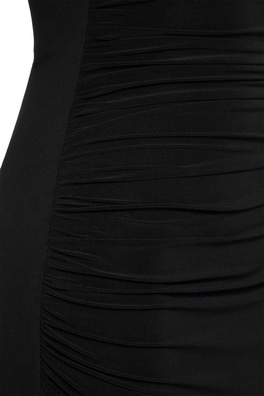 Siyah Etek Ucu F?rf?r Detayl? Orme S?k Abiye Gece Mezuniyet Elbisesi TPRSS25EL00005