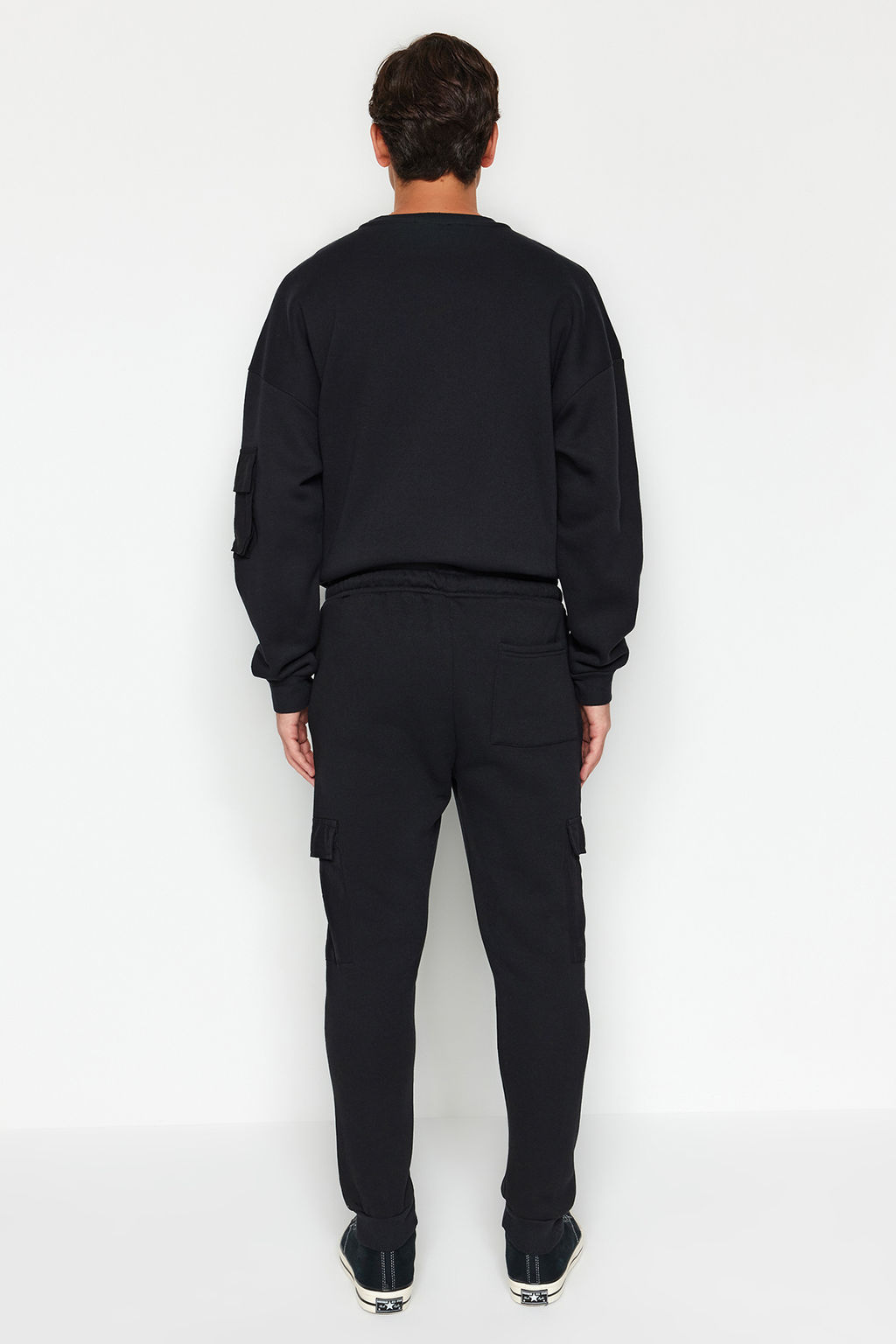 TRENDYOL MAN Siyah Regular/Normal Kesim Teknik Fermuarl? Kargo Cepli Jogger Esofman Alt? TMNAW24EA00010 - Trendyolmilla фото 6
