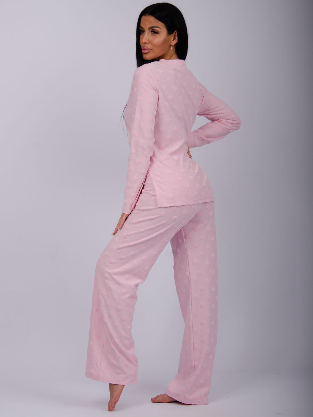Пижама "Лёгкость 2" розовая, махра