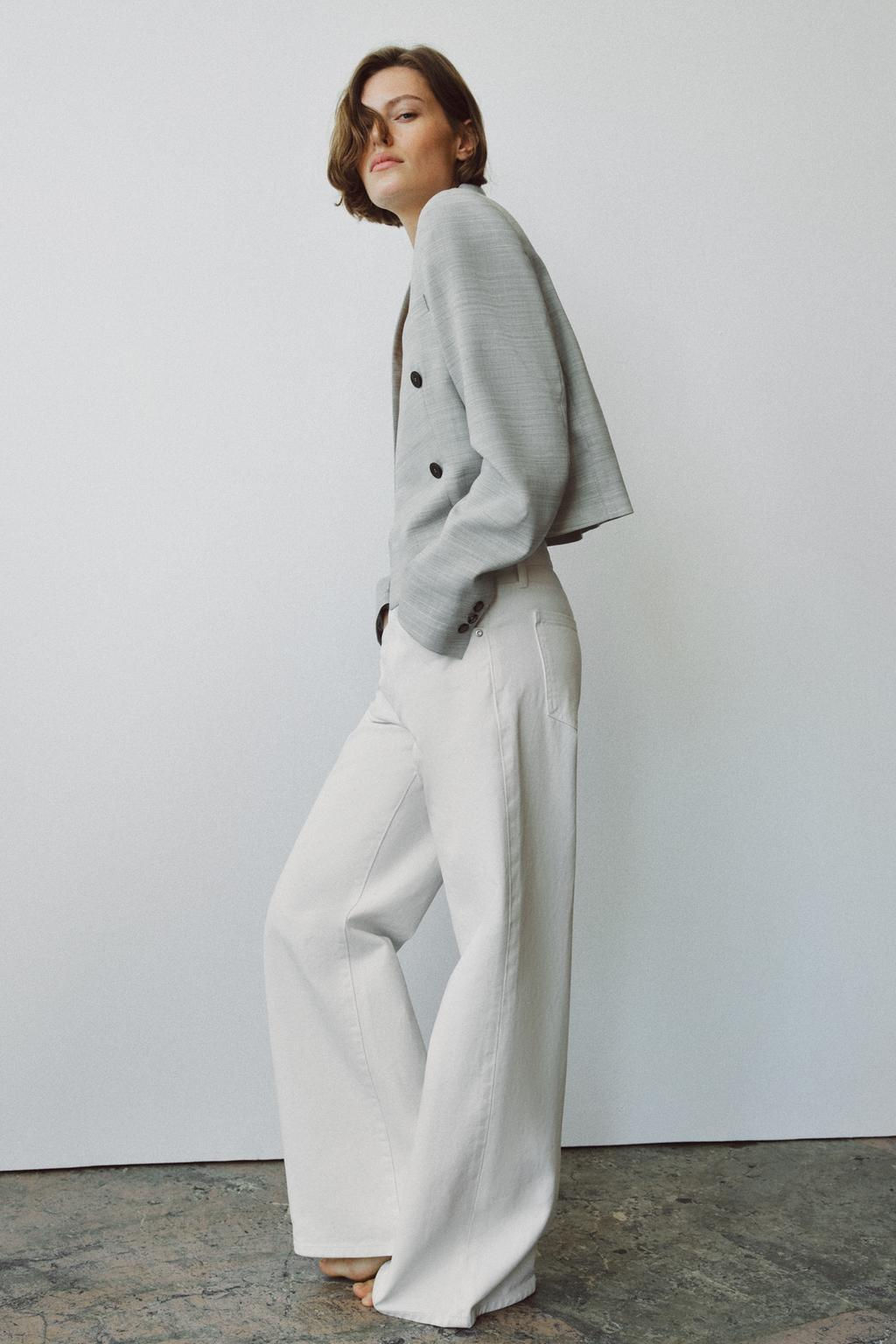 ZW COLLECTION LOW-RISE WIDE-LEG JEANS - Zara фото 3