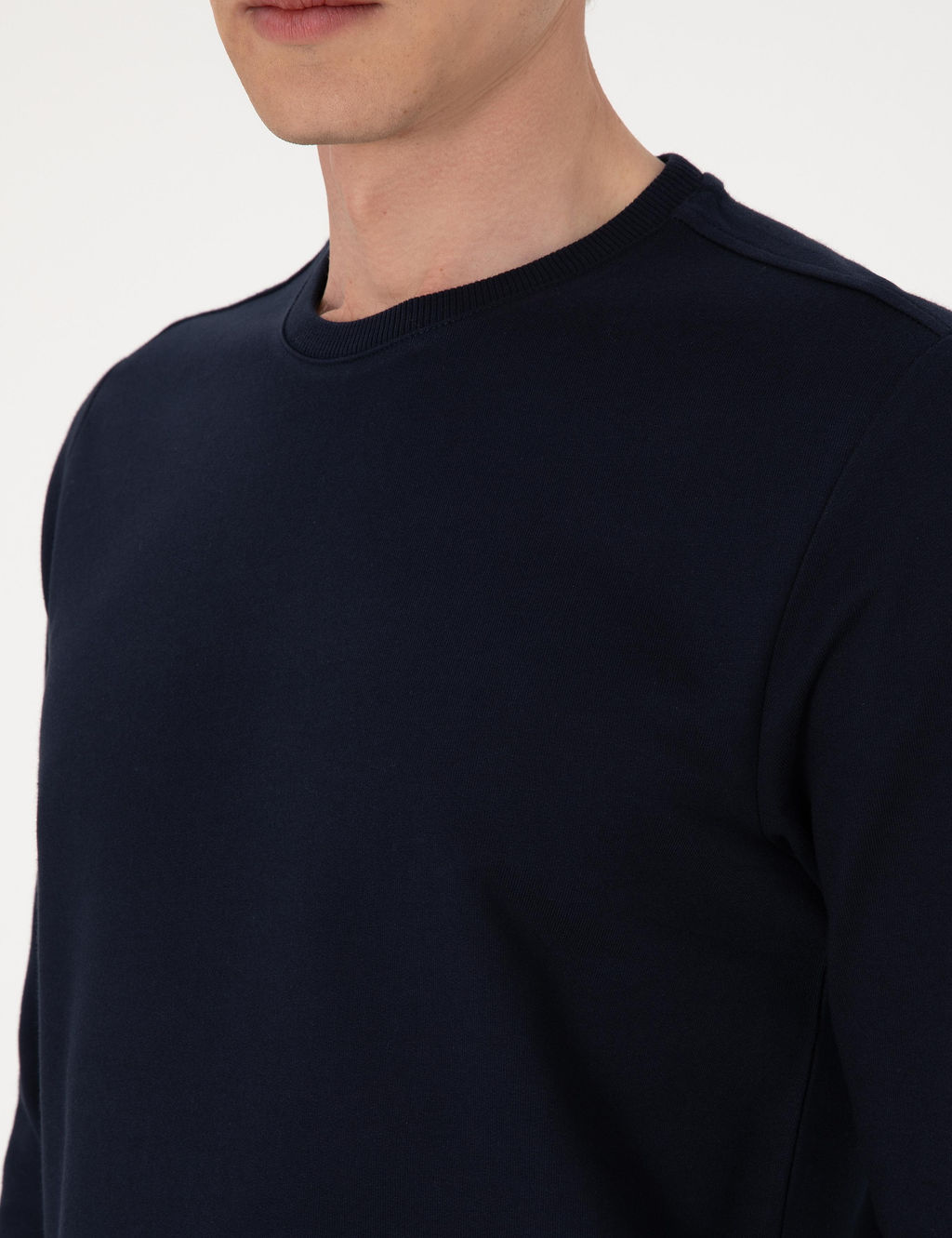 Lacivert 2 _plik Regular Fit Bisiklet Yaka Basic Sweatshirt - Pierre cardin фото 7